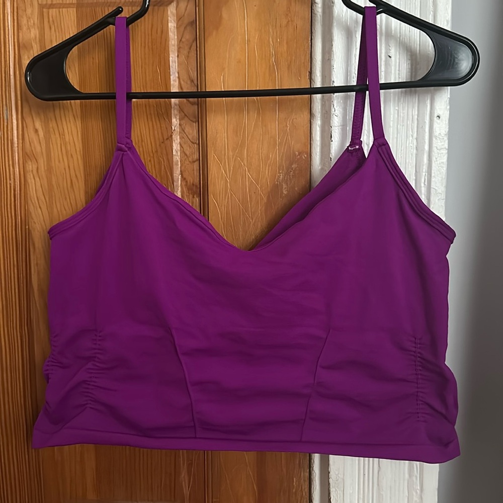 Free People Movement “Good Karma Ruched Crop Tank”